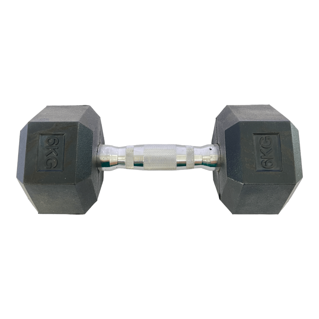 Гантель шестигранная обрезиненная HouseFit 5 кг - Riada
